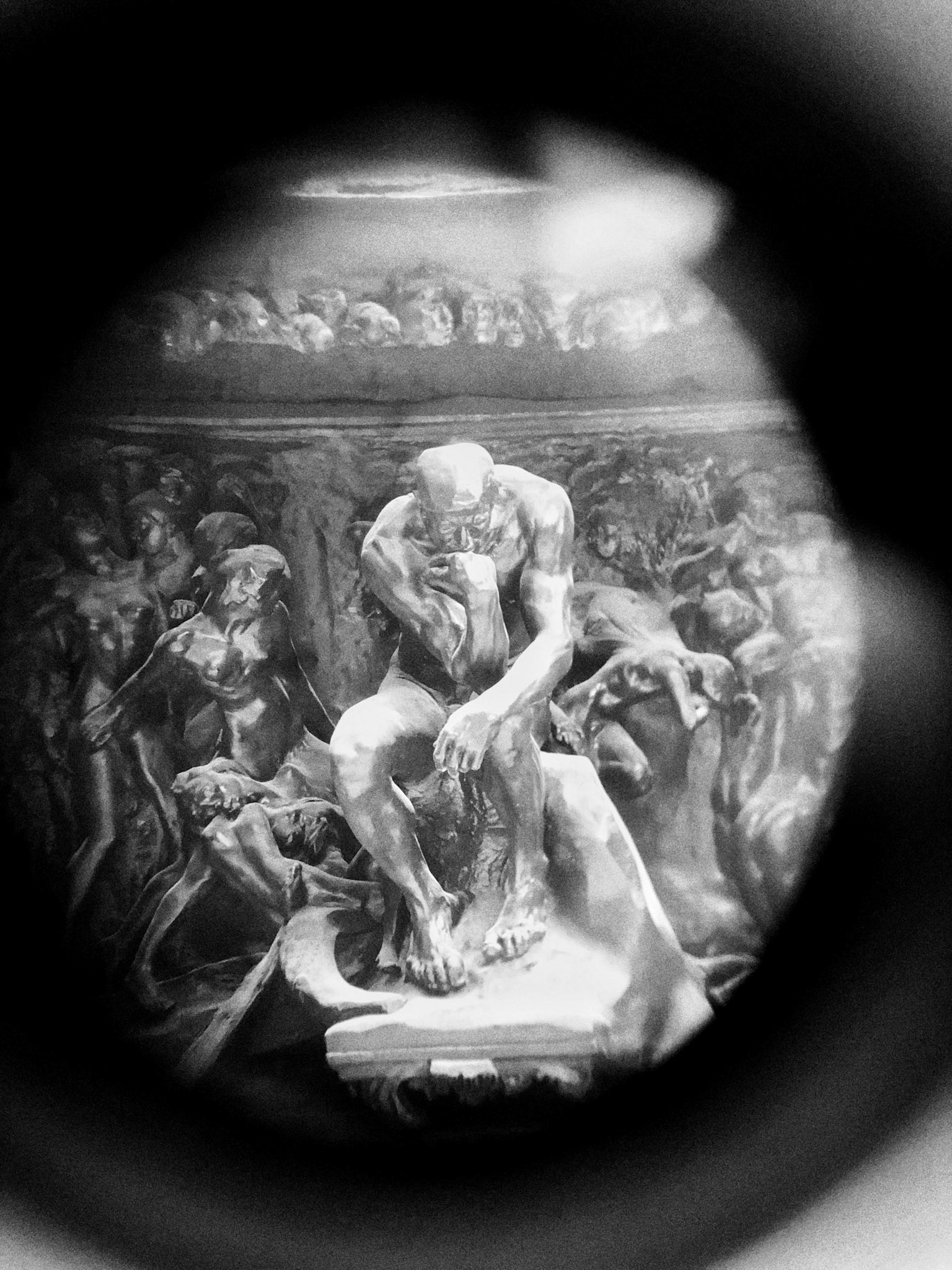 The Thinker through the looking glass