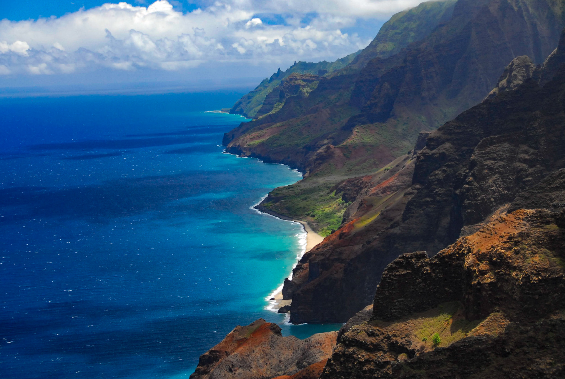 Na Pali Coast from the air