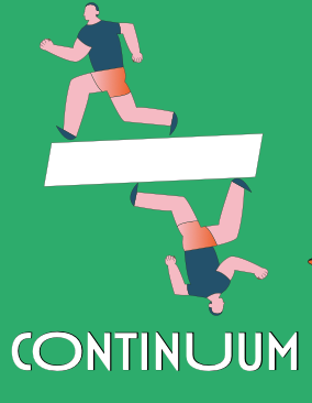 Mathématiques . Espace qui n’est pas interrompu. Physique . Continuum espace-temps : continuum à quatre dimensions (les trois dimensions spatiales, plus le temps). Philosophie . Ensemble d’éléments continus dont on ne peut considérer la progression que par abstraction. Source : dictionnaire Usito  « Pour un camionneur, le jour et la nuit forment un continuum, un tout homogène délimité essentiellement par les 3 500 kilomètres qu’il avale chaque semaine afin de gagner un salaire convenable. » (Serge Bouchard et Mark Fortier, Du diesel dans les veines : la saga des camionneurs du Nord, Lux Éditeur, 2021)