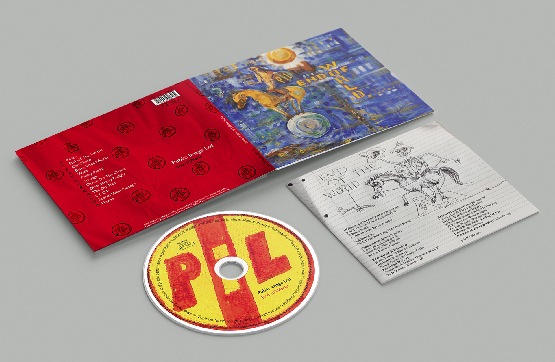 End of World: CD Digi-Pack and Booklet layout