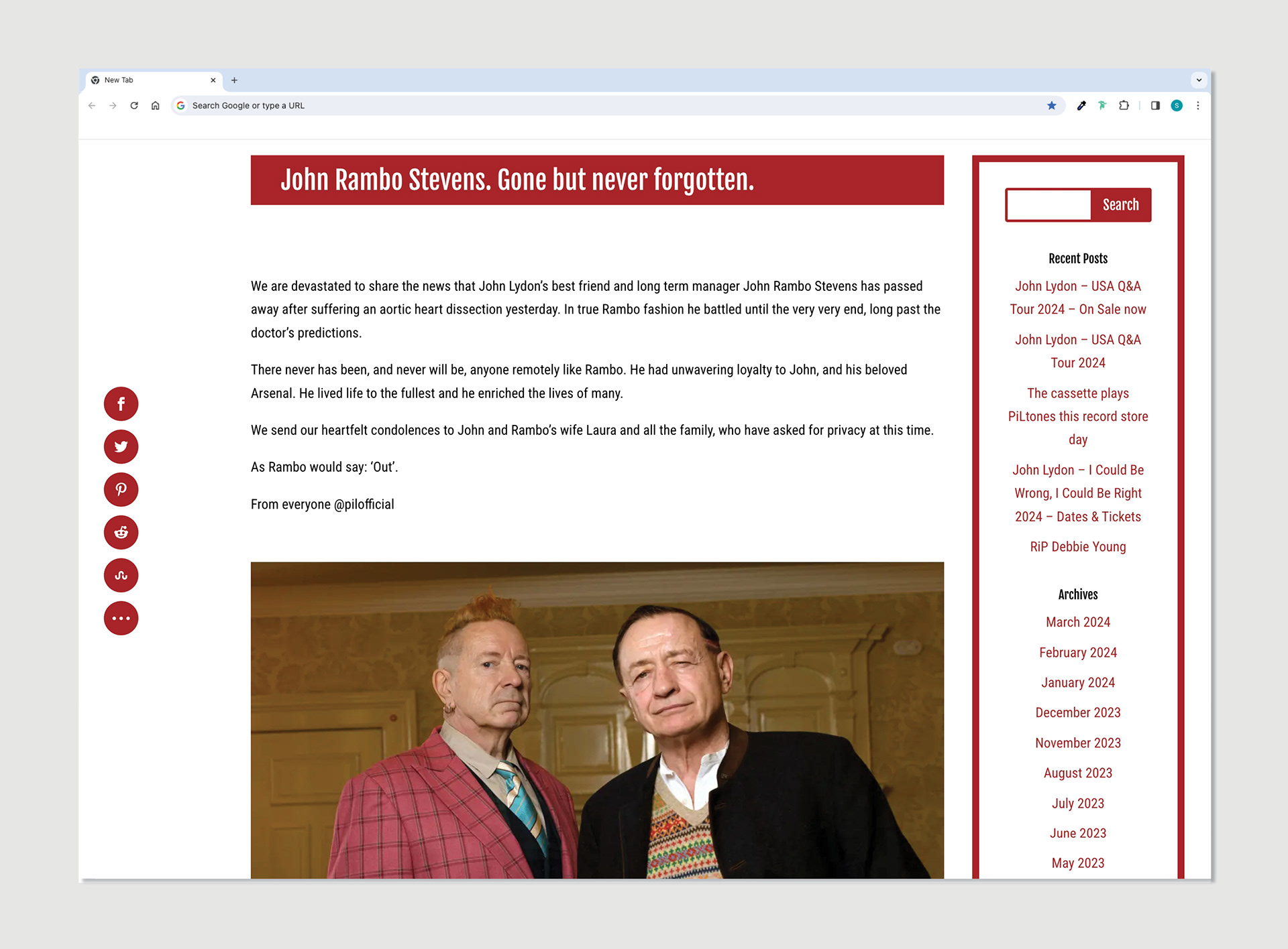 John Lydon Official Website