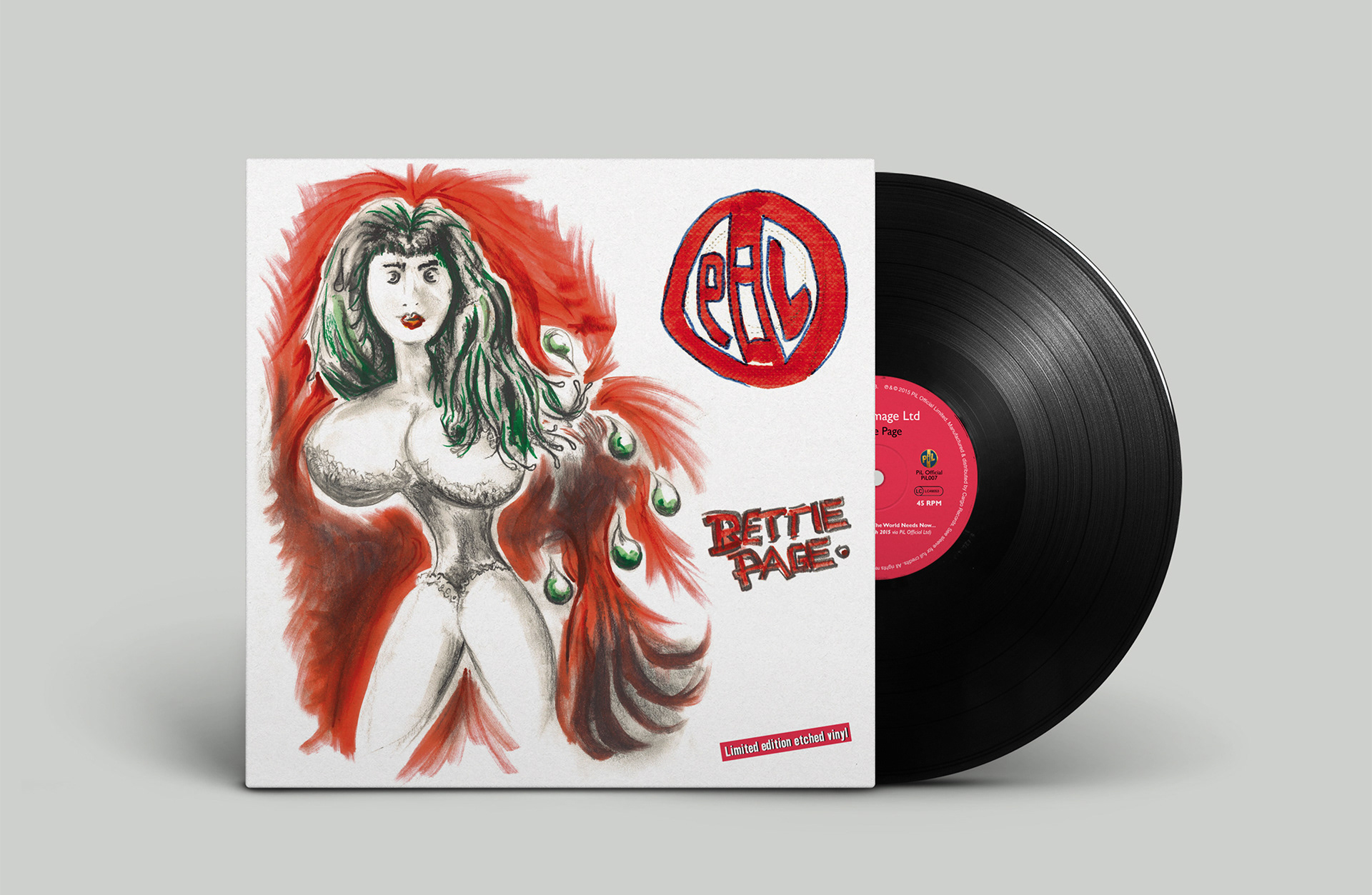 PiL: Hawaii 7” vinyl single layout