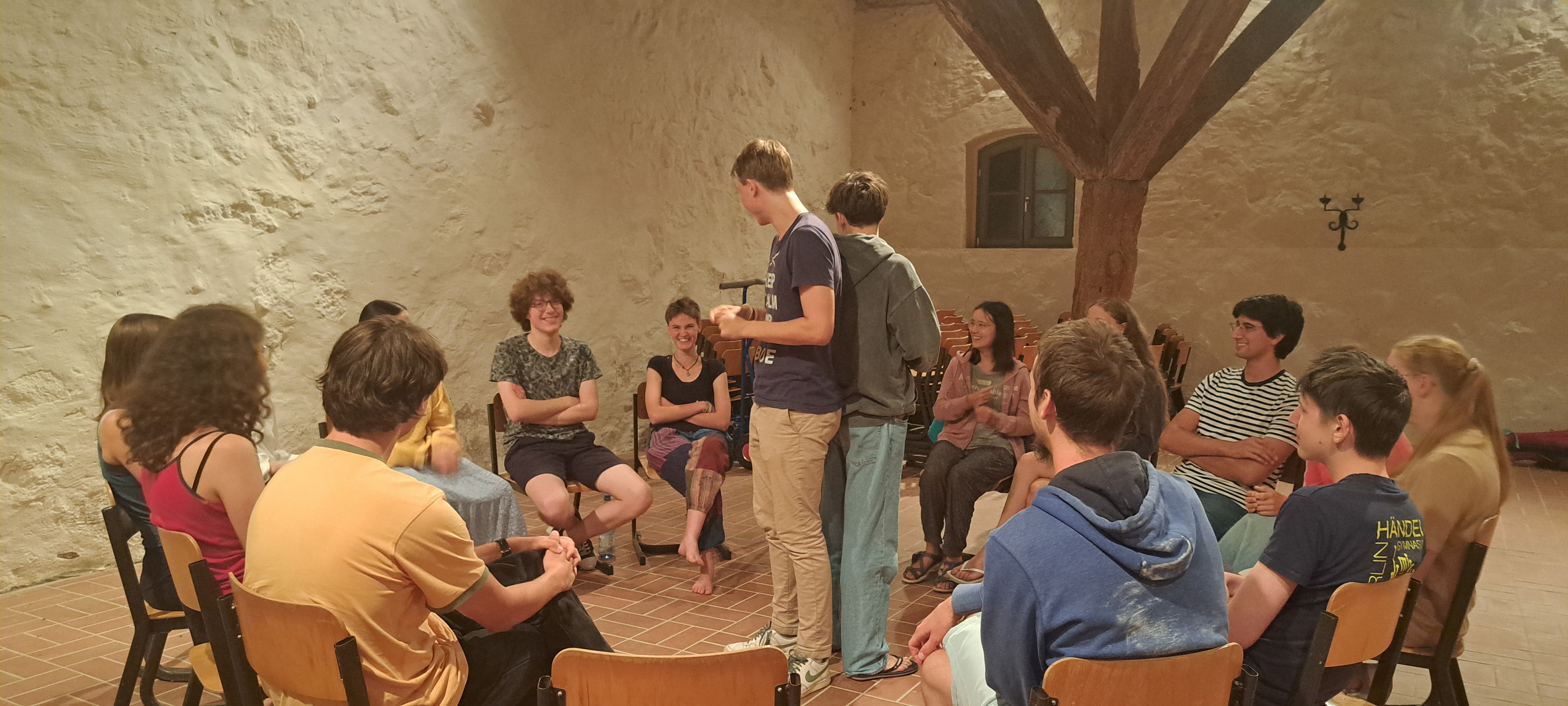 ... und haben am Abend lustige Gruppenspiele gespielt.
