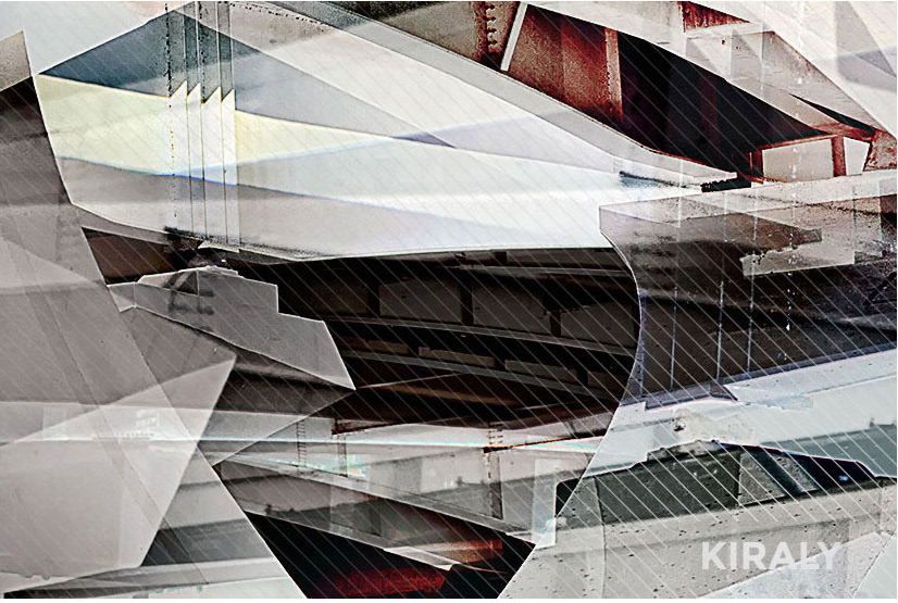 Collage of angular bridge elements