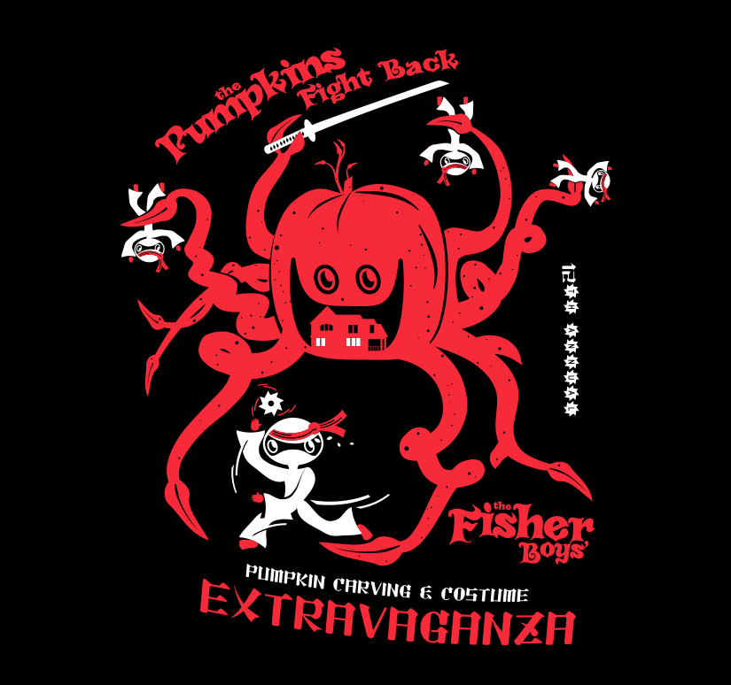 Enlarged view of artwork applied to t-shirt