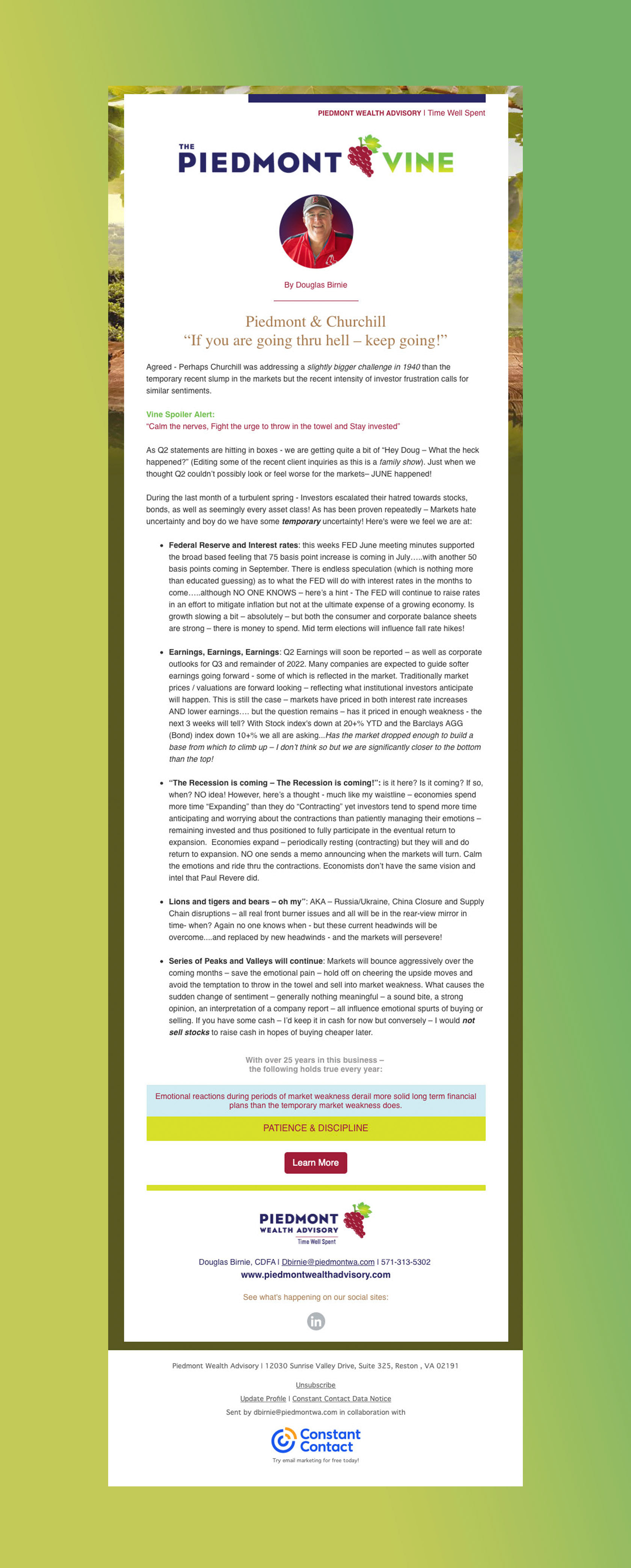 Financial advisor enewsletter 