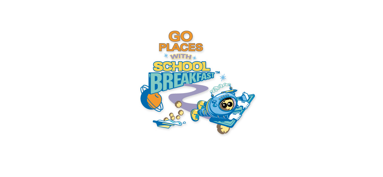 Elementary school breakfast program themed logo