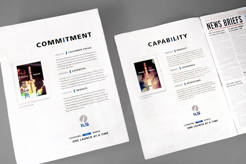 Another ad series for rocket launch management business