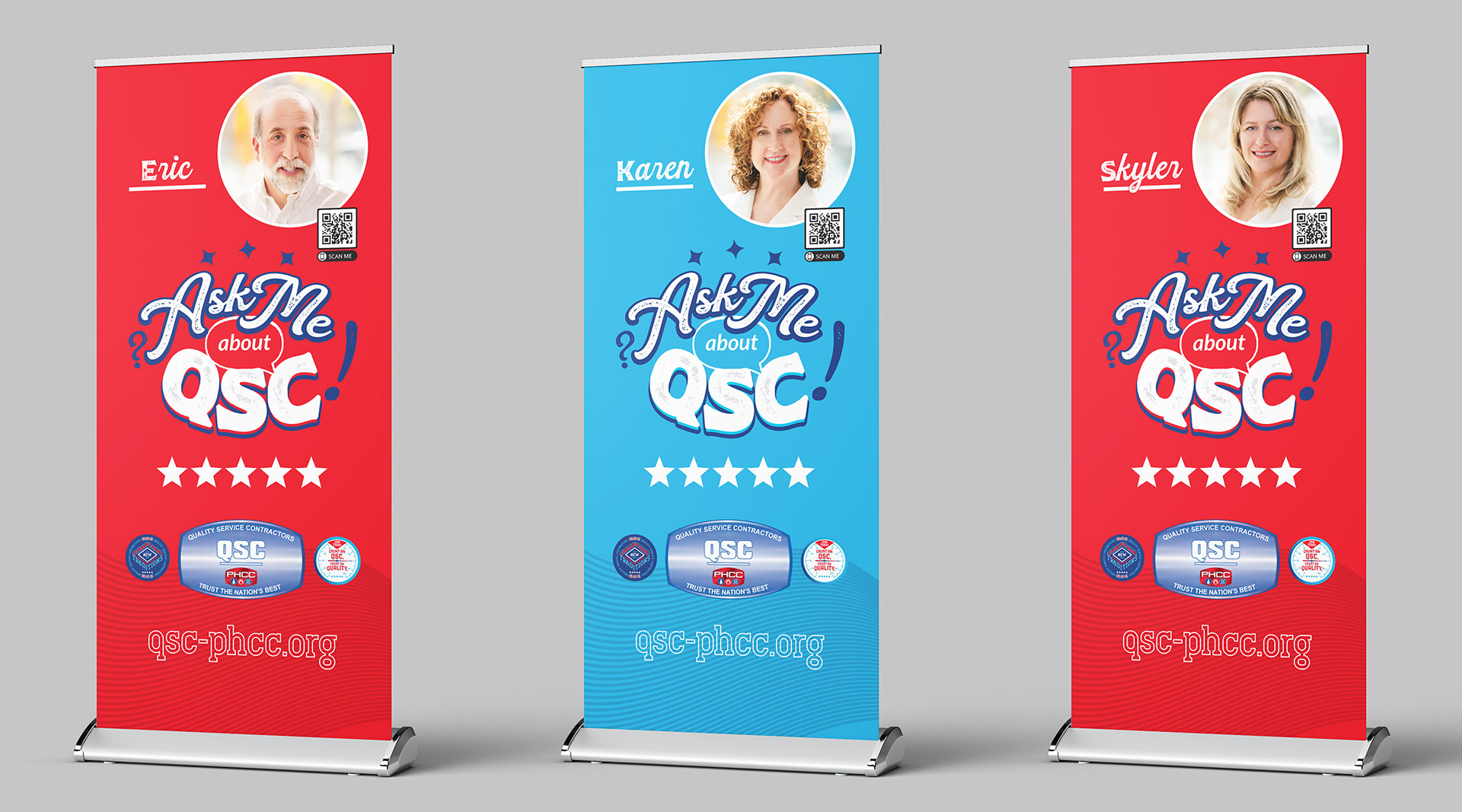 Additional three banner stands based on Ask Me campaign