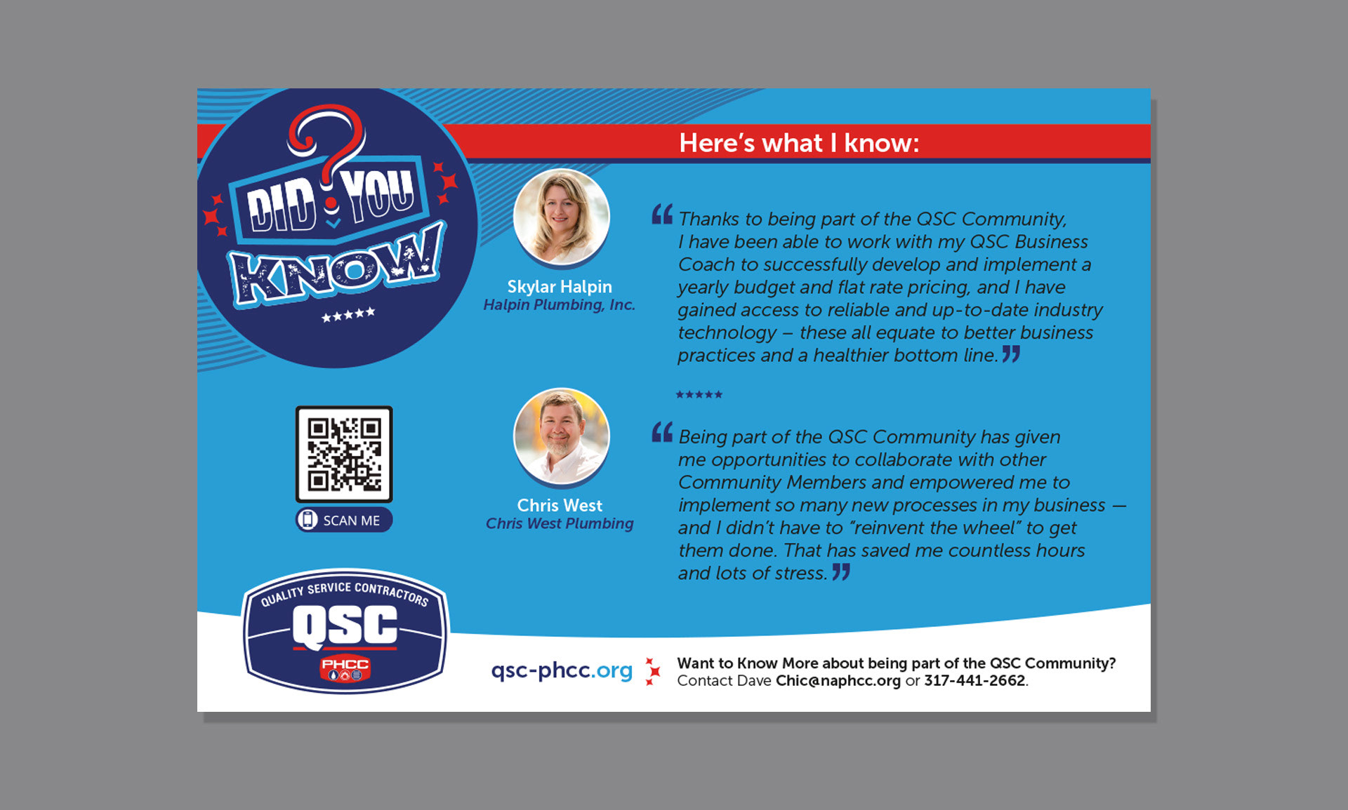 Half-page ad for publication featuring quotes from community members