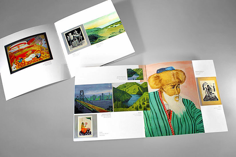 Interior spreads from artist's statement brochure