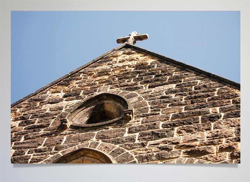 Photo of church rooftop