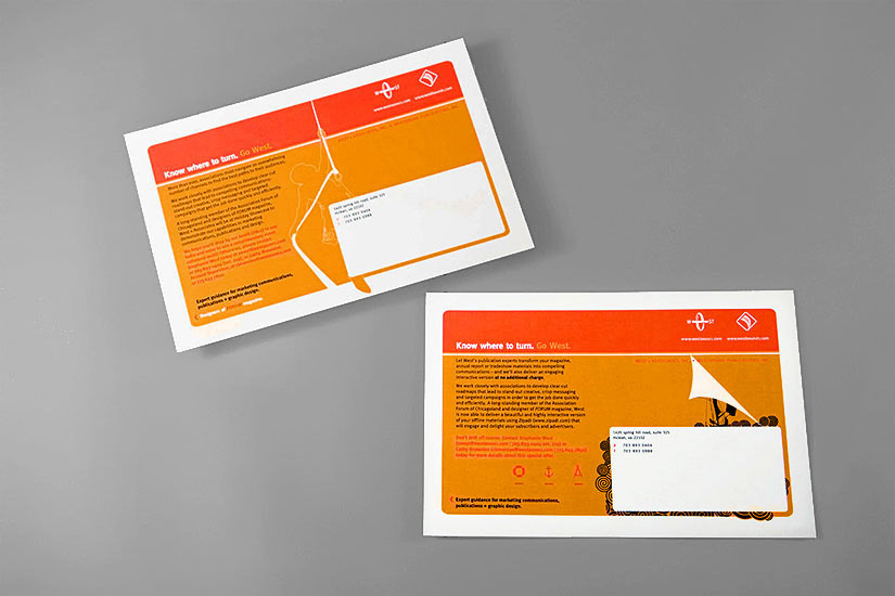 Back side design of postcards sent that advertised special offer for association members