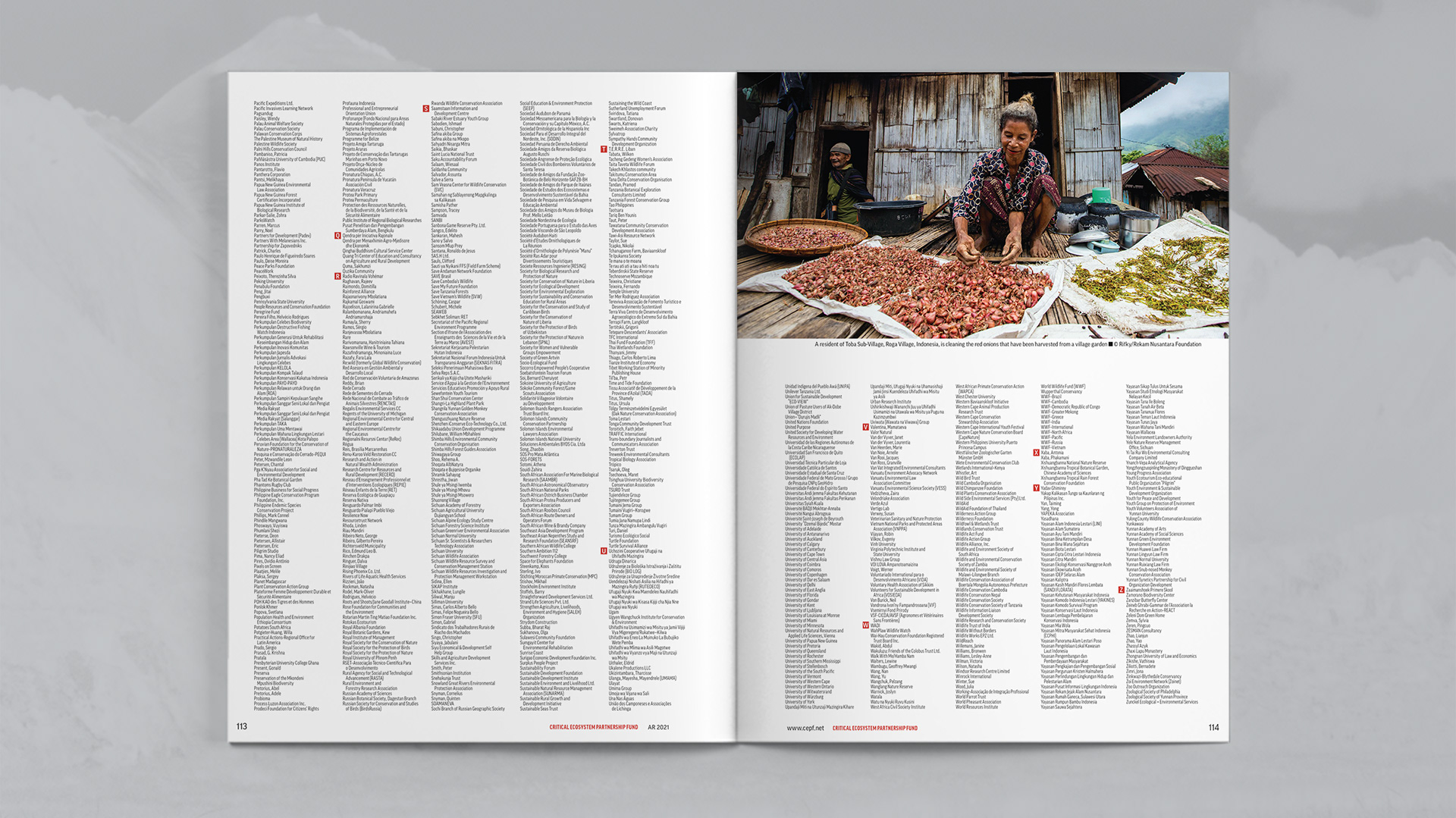 Third spread compilation of Grantee Partners in alphabetical order