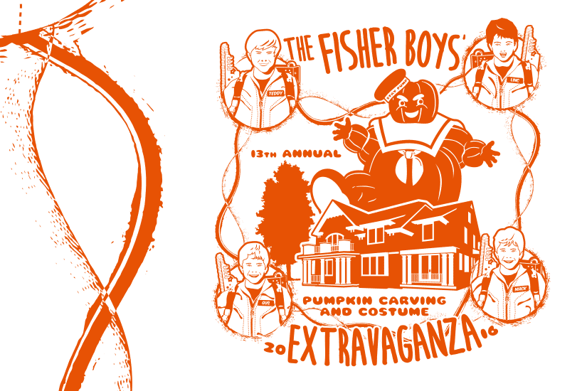 Enlarged view of artwork applied to t-shirt