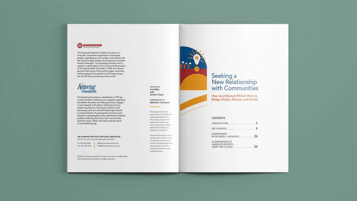 First interior spread with about section and table of contents