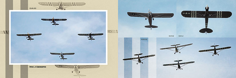 Interior pages of Washington DC vintage war planes flyover