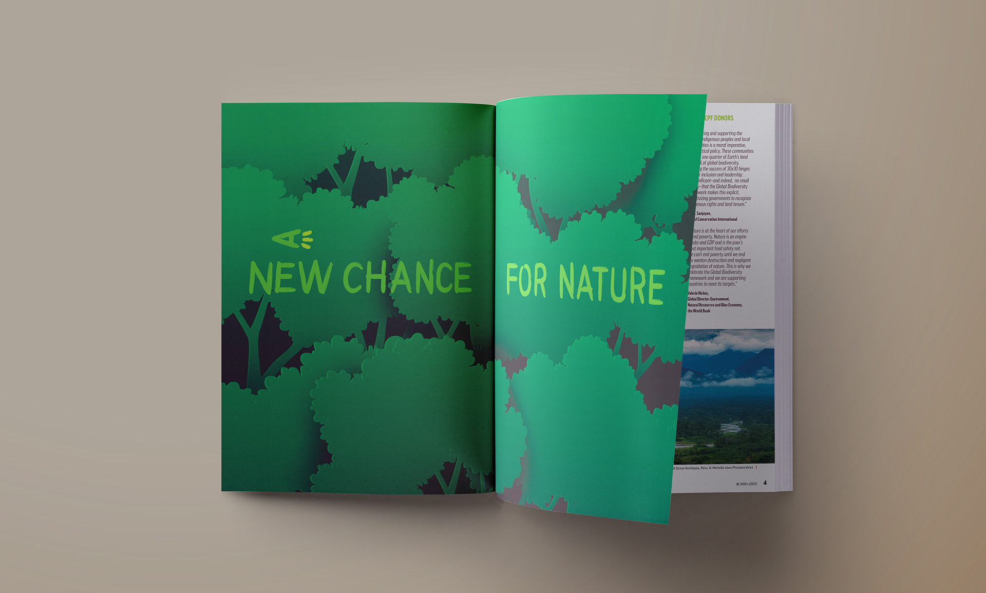 "A New Chance for Nature" typographic introduction