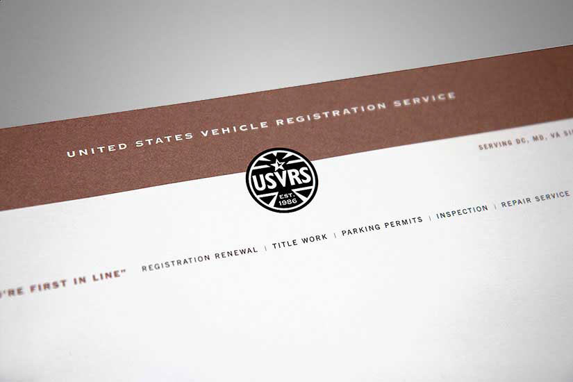 Car registration business logo on letterhead