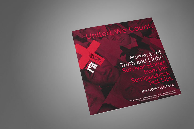 Cover of brochure which focus on survivor stories