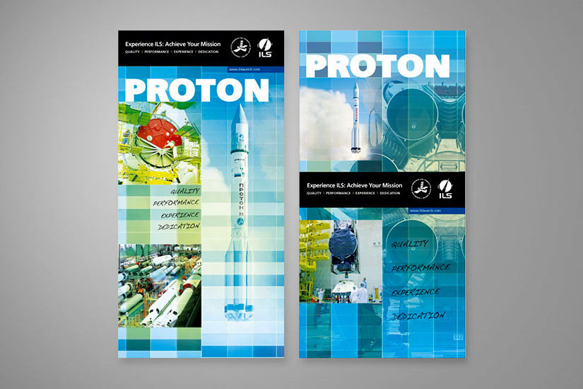 Images that were used on another past exhibit for this rocket launch management company