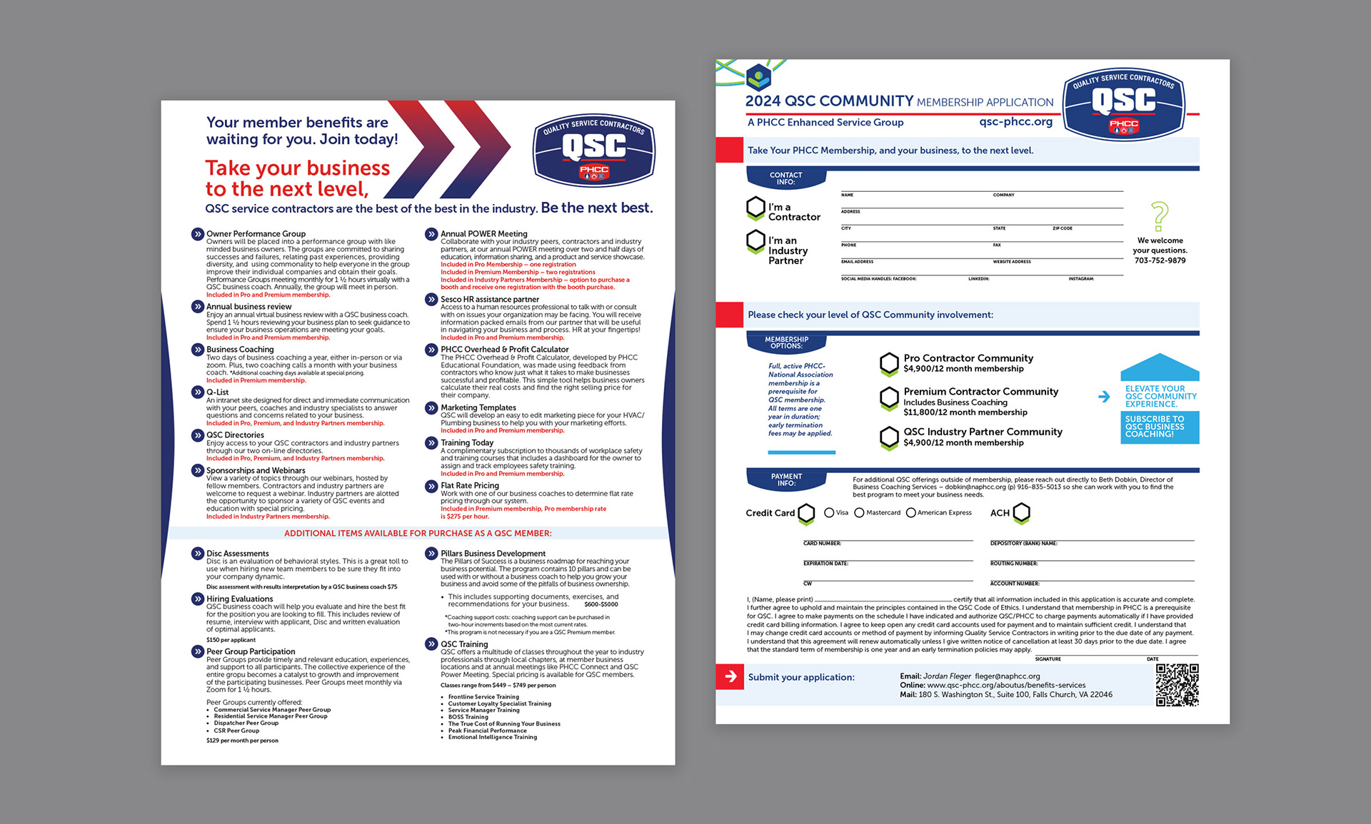 Contractors membership application