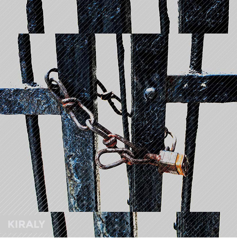 Chain locked gated fence photo