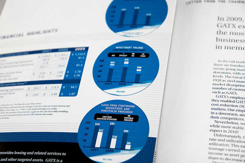 Enlarged view showing graphic details from an interior spread