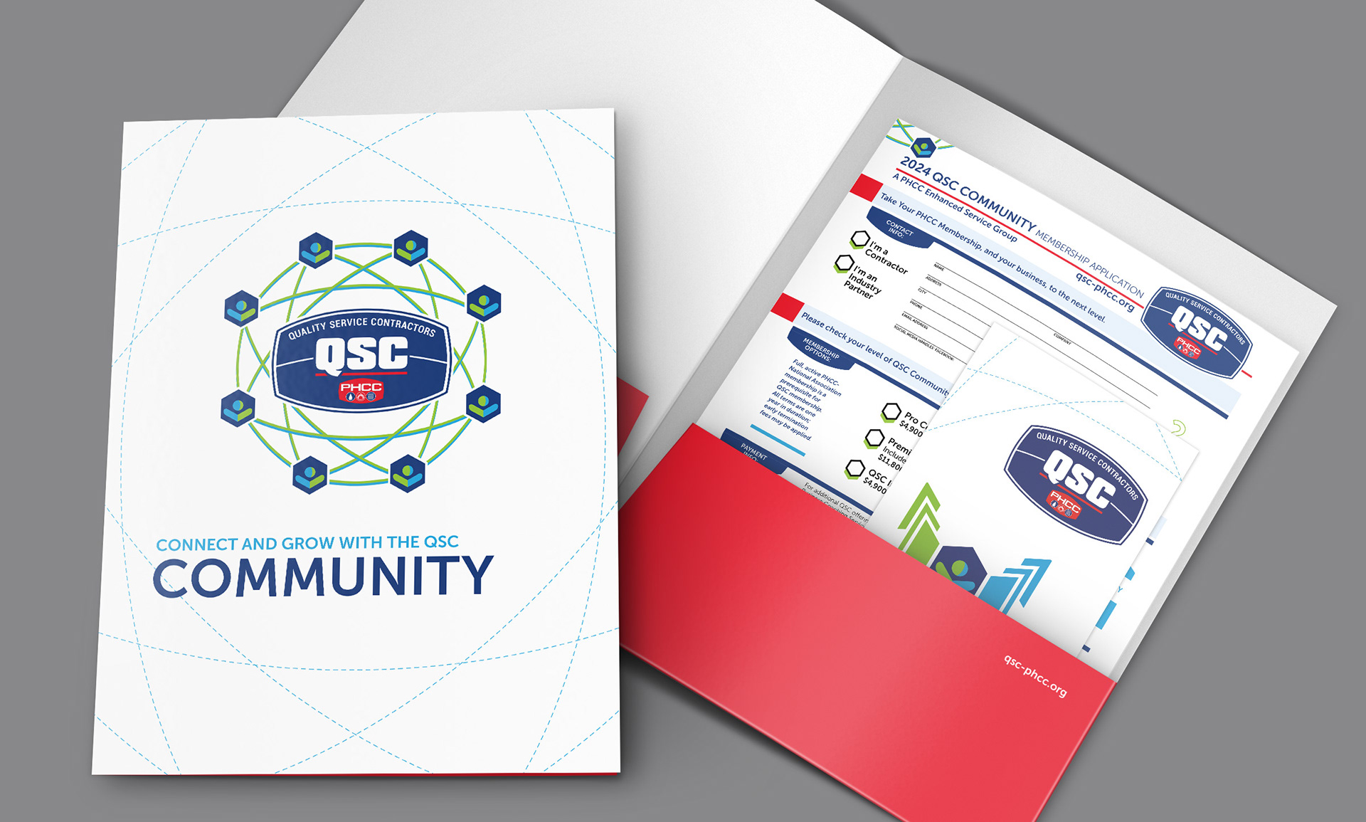 Membership pocket folder interior