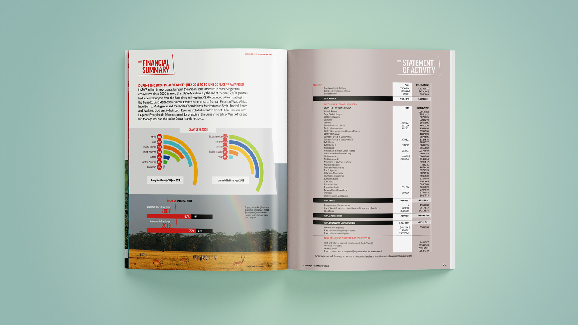 Financial Summary and Statement of Activity