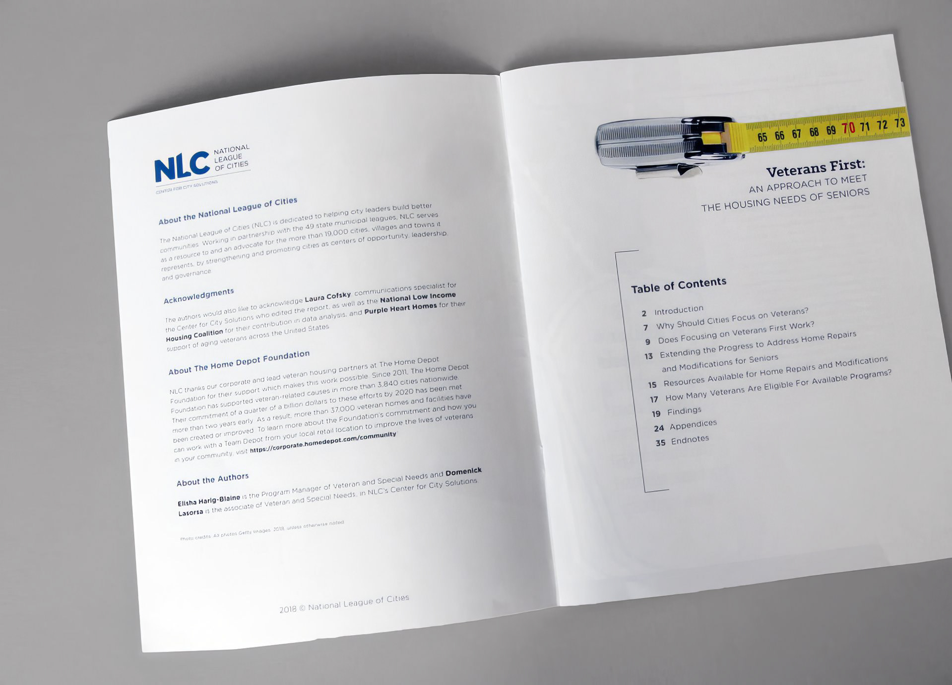 Table of Contents spread