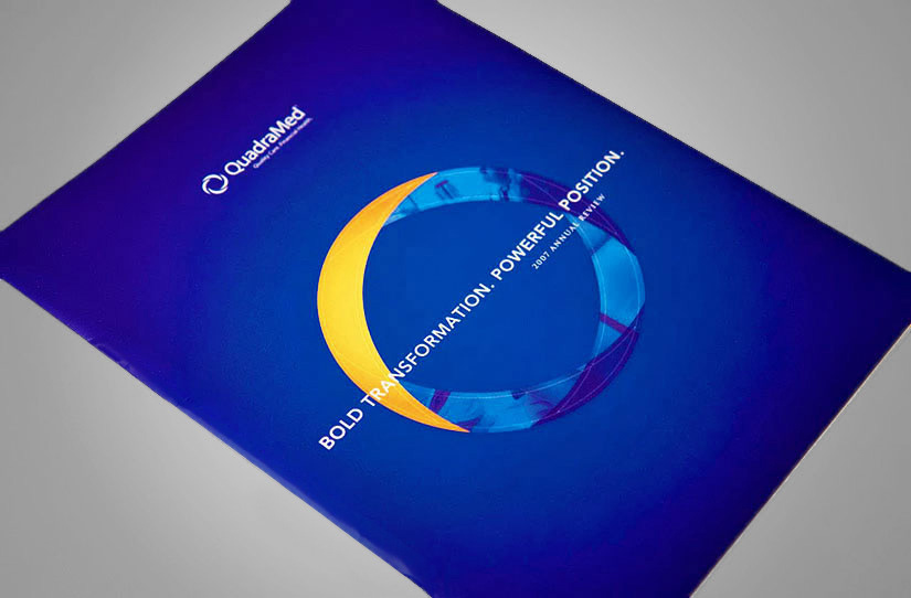 Financial report cover for medical management company