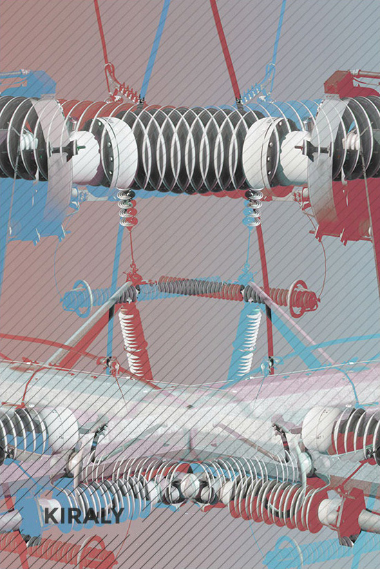 Digitally manipulated photo of elements from an electric power line entitled Multiplicity No. 1