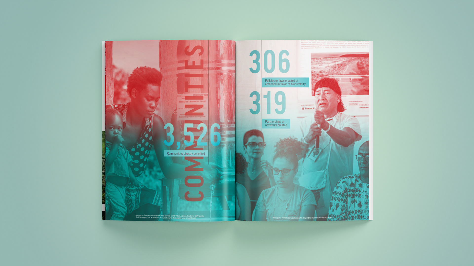 Spread that depicts some factoid results from the past year