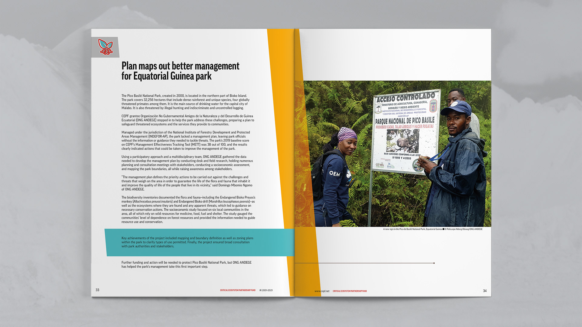 Case Study focused on better management for Equatorial Guinea park