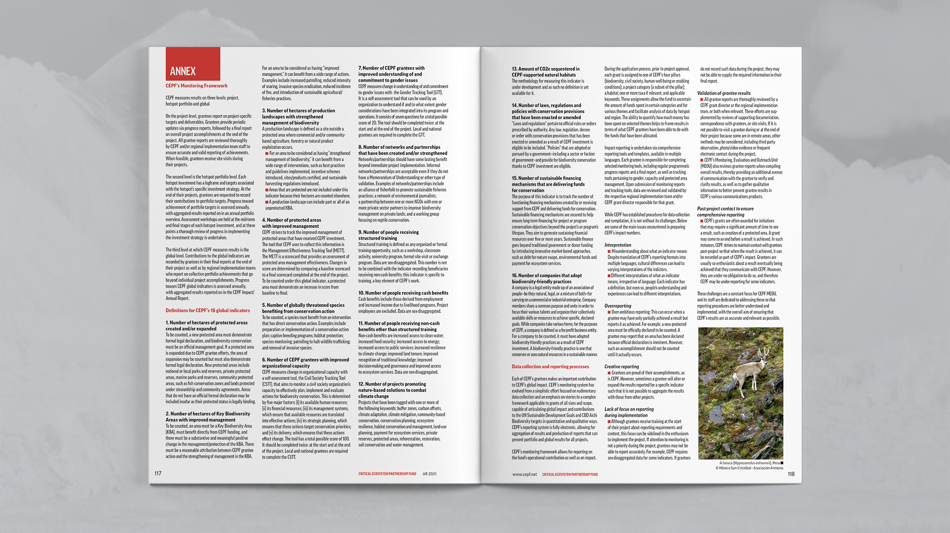 ANNEX: CEPF’S Monitoring Framework