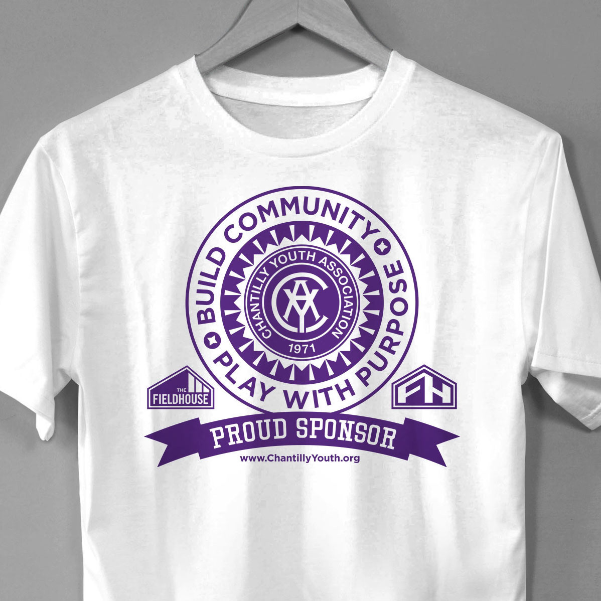 Designed t-shirt that was given to certain levels of sponsorship support