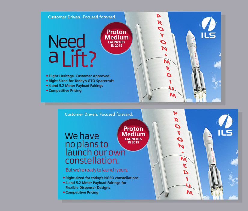 Digital ad promoting future rocket launches
