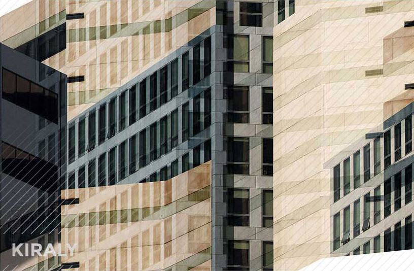 Digitally altered building facade