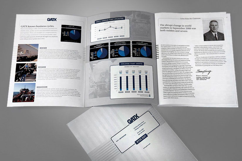 Interior spread of annual report