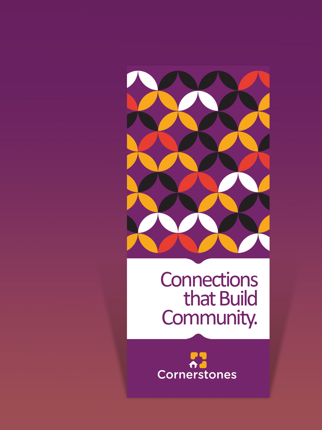 Image of direct mail brochure cover for organization that helps people in need