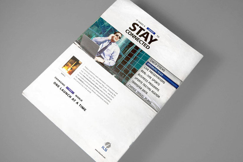 Advertisement for rocket launch management business