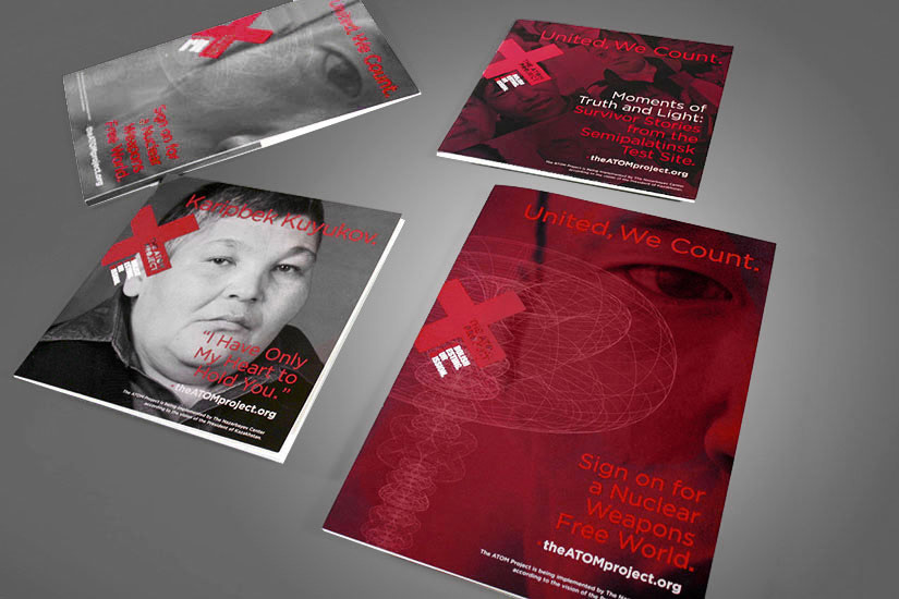 Print collateral for international petition and artist's exhibit