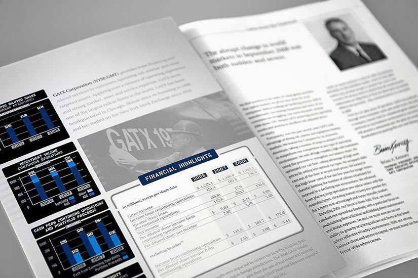 Enlarged view showing graphic detail of interior spread