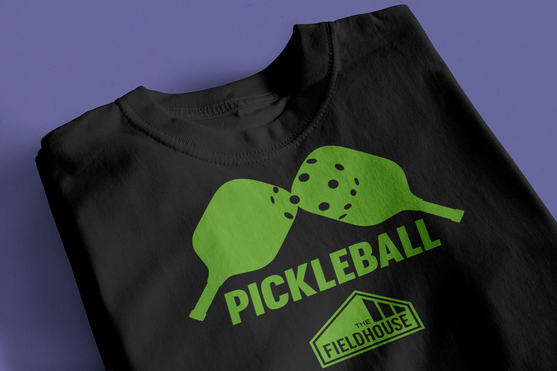 T-shirt promoting local sports facility's Pickleball courts