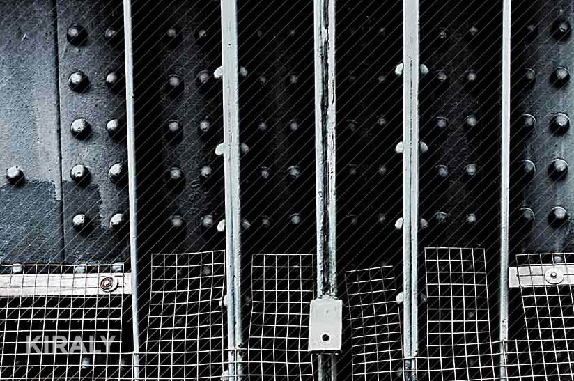 Photo of interesting metal surfaces and attachments entitled Metropolis Midnight