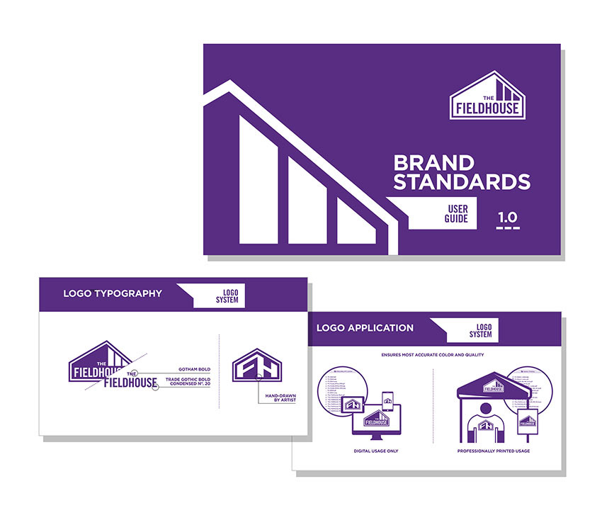 Logo usage standards for sports facility