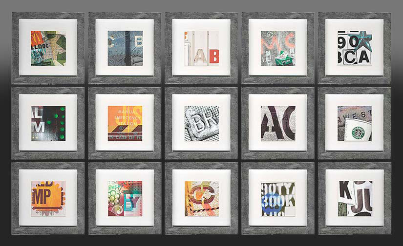 Nameplates made from found objects