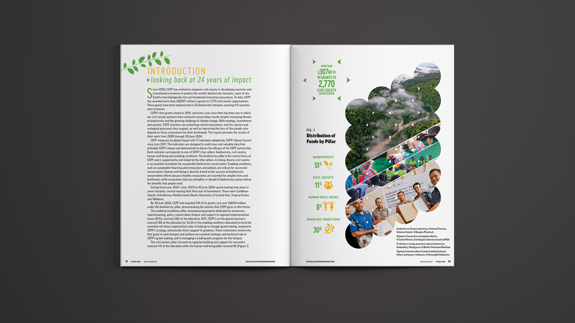 Introduction spread looking back at 24 years of impact