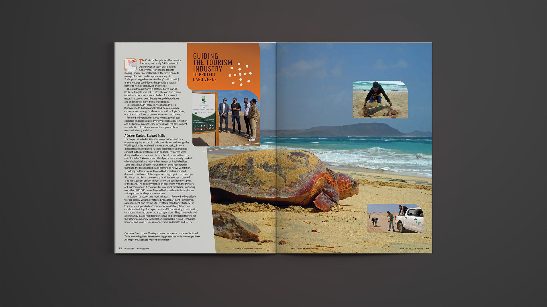 Spread featuring another regional story